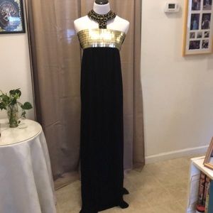 Black Grecian style gown